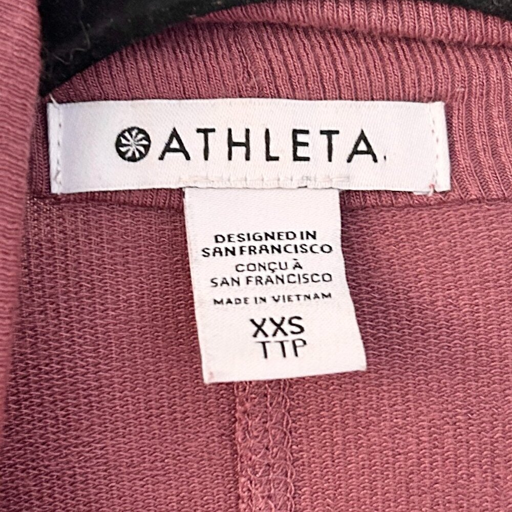 Athleta Pranayama Restore Wrap Cardigan in Victorian Berry Size XXS LIKE NEW - Picture 5 of 9